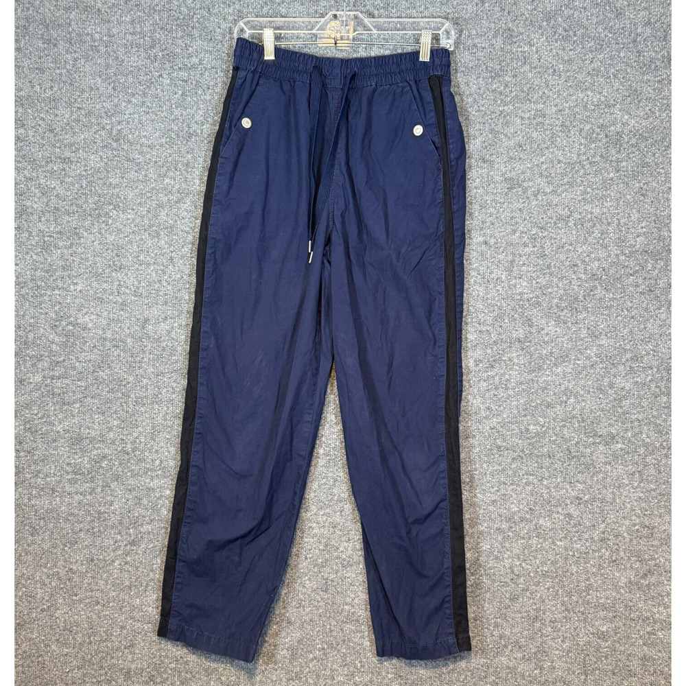 Anthropologie Pants Womens Small Blue Straight Leg Cargo Maeve‎ Stretch Waist